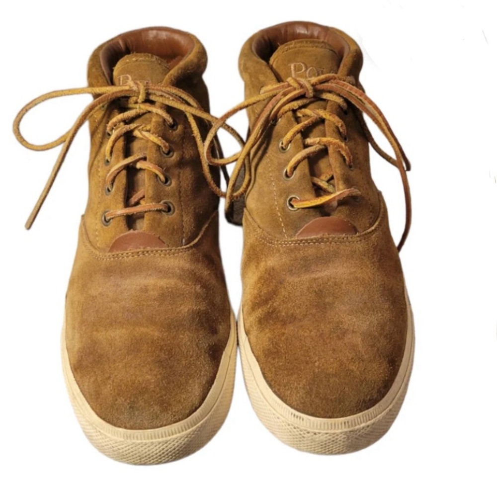 🥾 Polo Ralph Lauren Zale High Top Chukka Boots Men’s 10.5 Light Brown Tan Suede